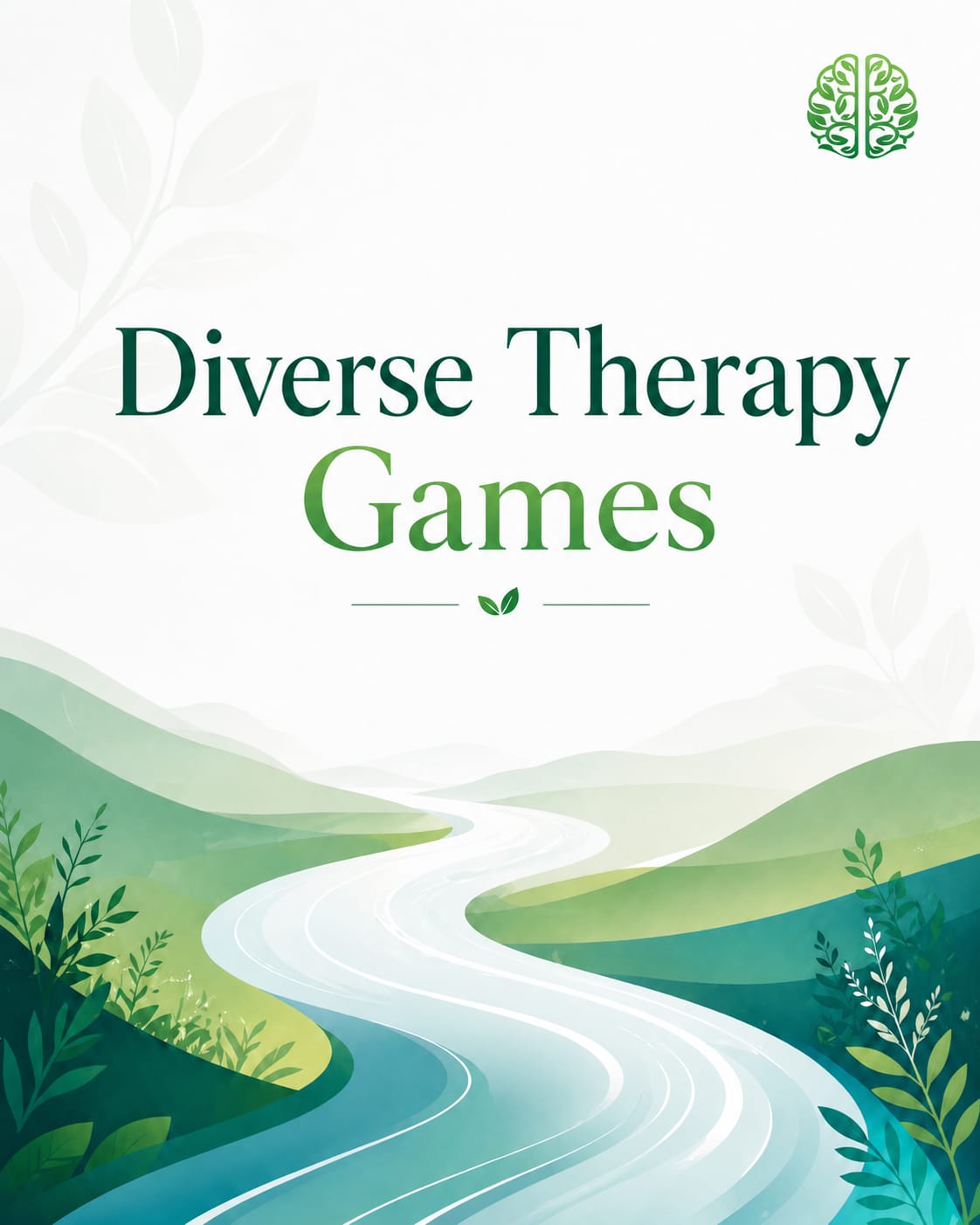 Diverse Therapy Games cover with a winding river through a green landscape